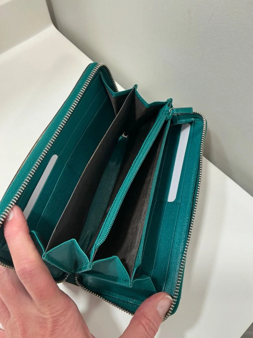 Gucci blooms green leather zippy wallet - Picture 7 of 11